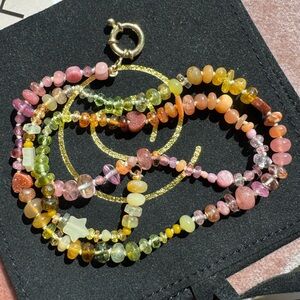 Encirkled Jewelry Silk-Knotted Beaded Necklace 18” (NECKLACE ONLY)
